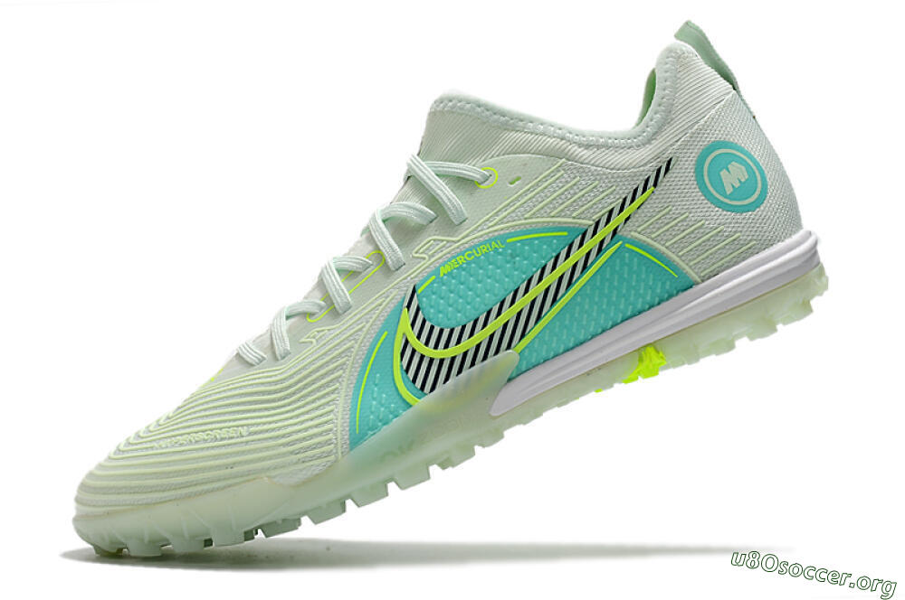 Nike Mercurial Vapor 14 Pro TF Football Shoes - Yellow/Black/Jade 5