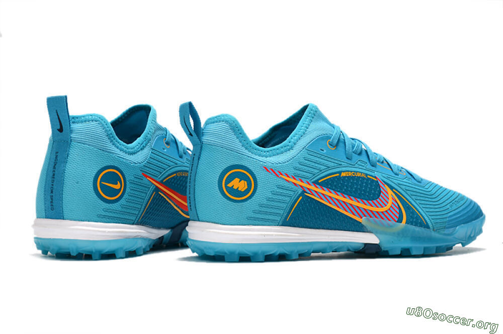 Nike Mercurial Vapor 14 Pro TF Football Shoes - Jade/Yellow/Red 6