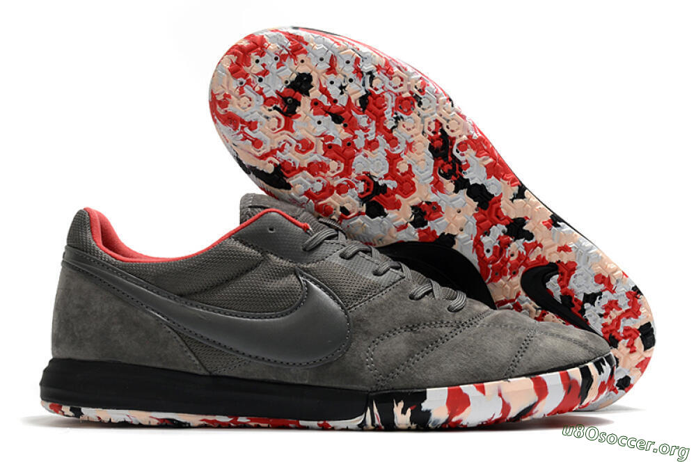 Nike Premier 2 Sala IC Football Shoes - Grey/White/Red 2