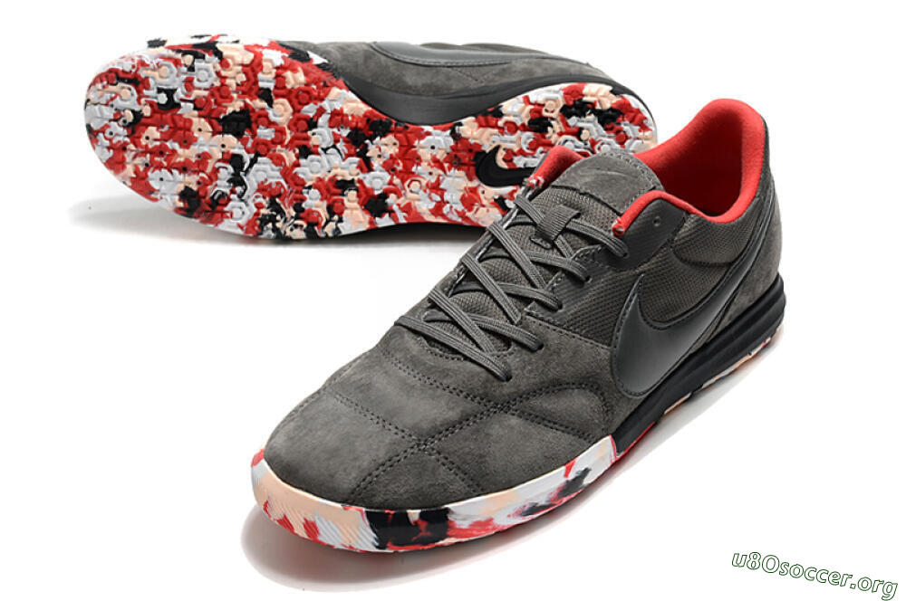 Nike Premier 2 Sala IC Football Shoes - Grey/White/Red 0