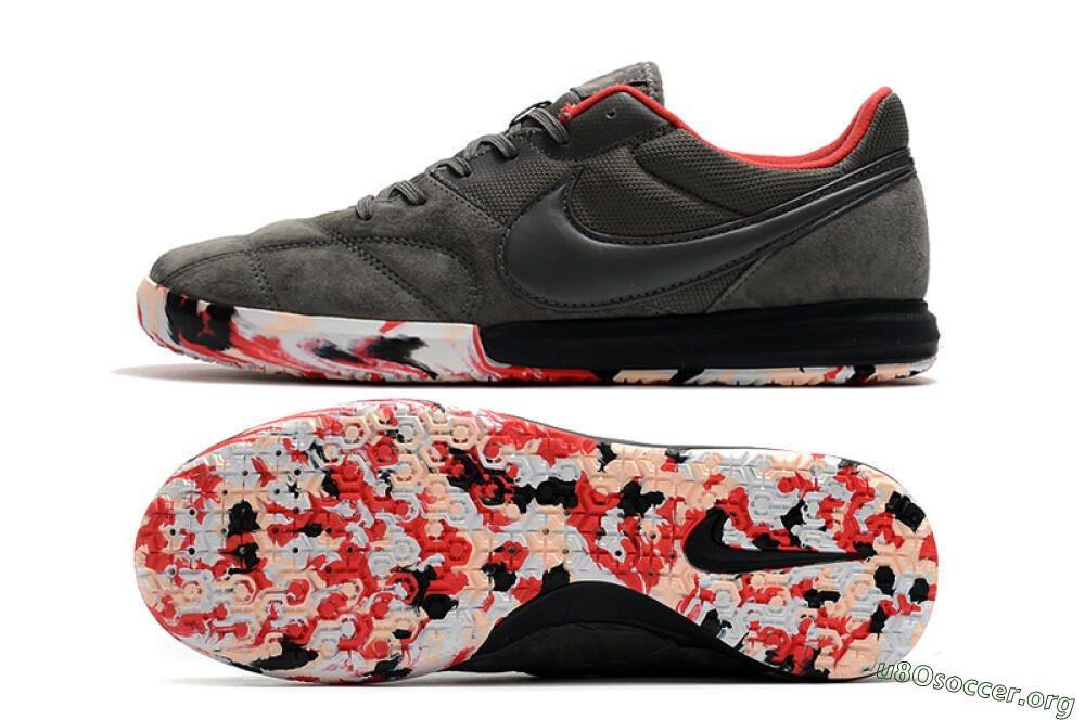 Nike Premier 2 Sala IC Football Shoes - Grey/White/Red 1