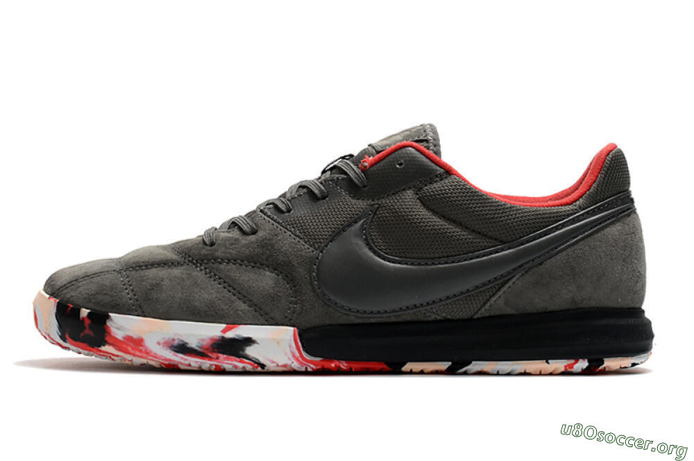 Nike Premier 2 Sala IC Football Shoes - Grey/White/Red 3