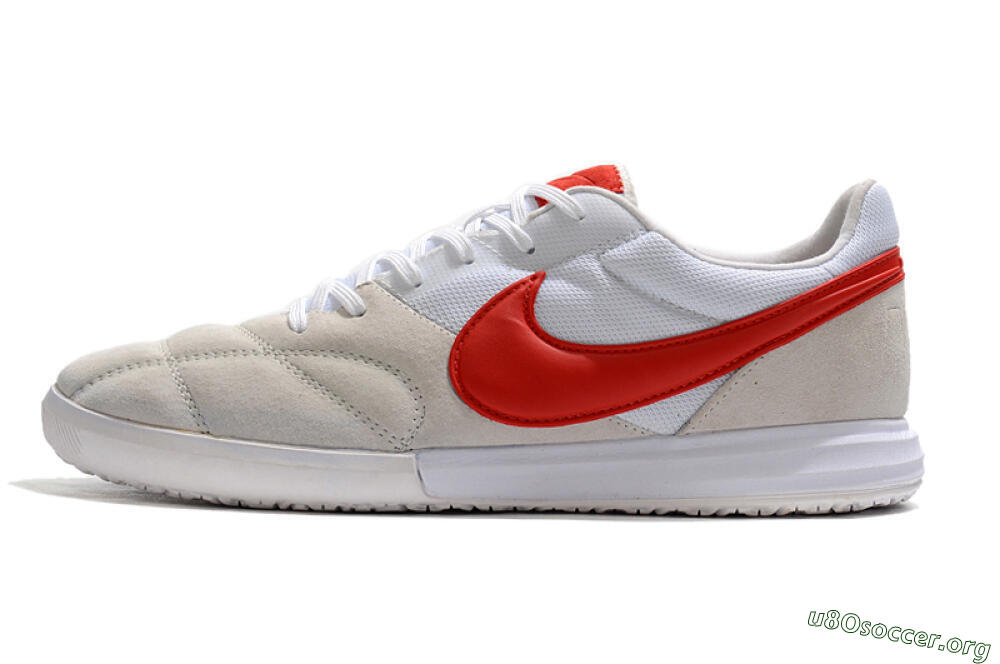Nike Premier 2 Sala IC Football Shoes - Grey/White/Red 3