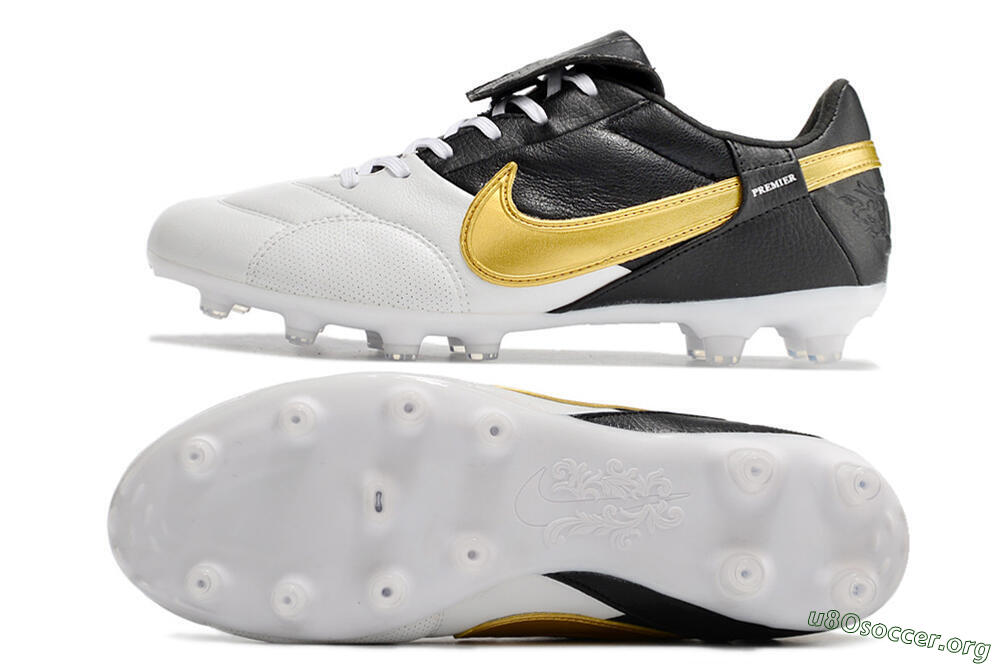 Nike The Premier 3 FG Football Boots - White/Gold/Black 1