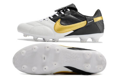 Nike The Premier 3 FG Football Boots - White/Gold/Black