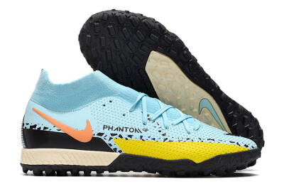 Nike Phantom GT Pro TF Football Shoes - Blue/Yellow/Pink