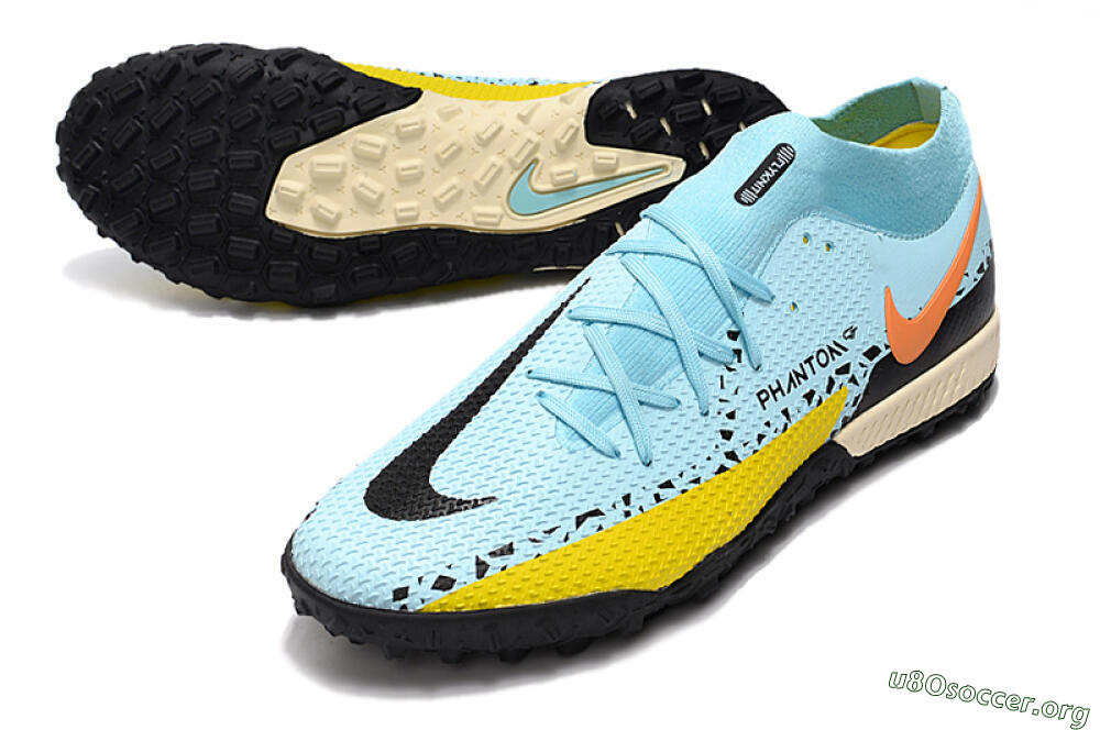 Nike Phantom GT Pro TF Football Shoes - Blue/Yellow/Pink 0