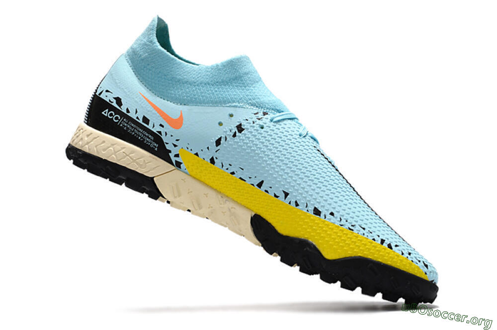 Nike Phantom GT Pro TF Football Shoes - Blue/Yellow/Pink 4