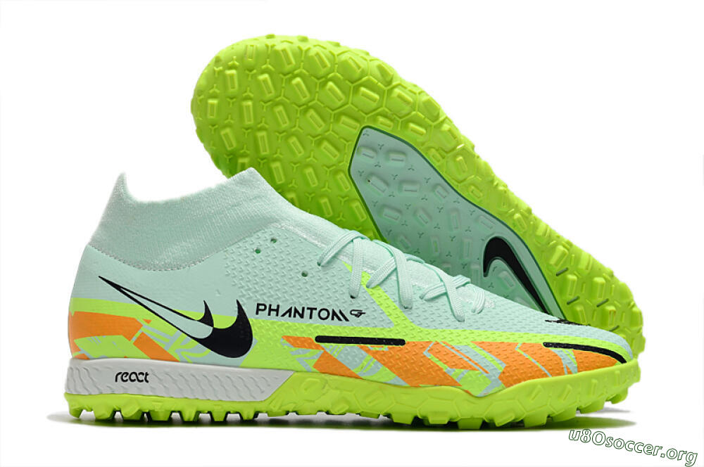 Nike Phantom GT Pro TF Football Shoes - Jade/Yellow/Orange/Black 2