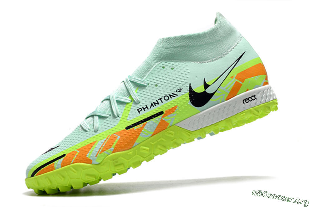 Nike Phantom GT Pro TF Football Shoes - Jade/Yellow/Orange/Black 5