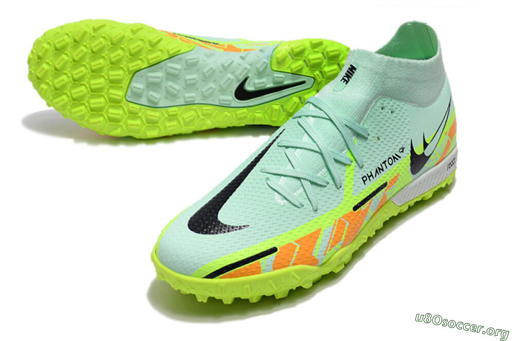 Nike Phantom GT Pro TF Football Shoes - Jade/Yellow/Orange/Black 0