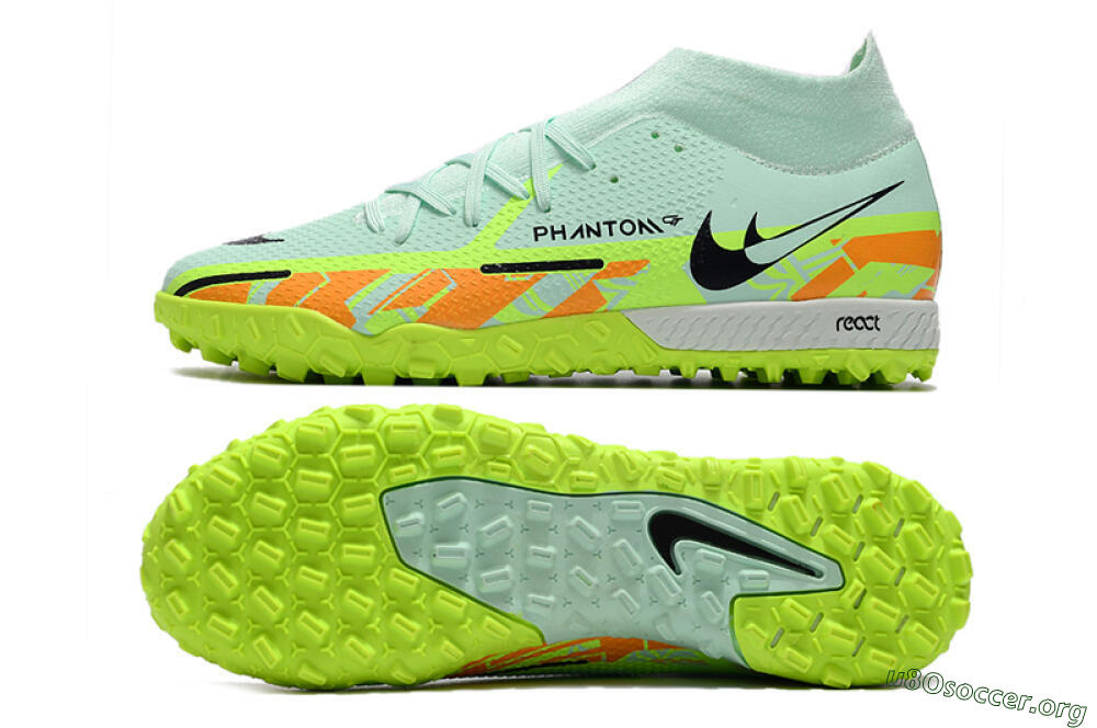 Nike Phantom GT Pro TF Football Shoes - Jade/Yellow/Orange/Black 1