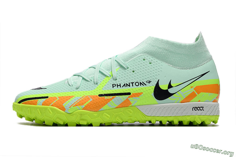 Nike Phantom GT Pro TF Football Shoes - Jade/Yellow/Orange/Black 3