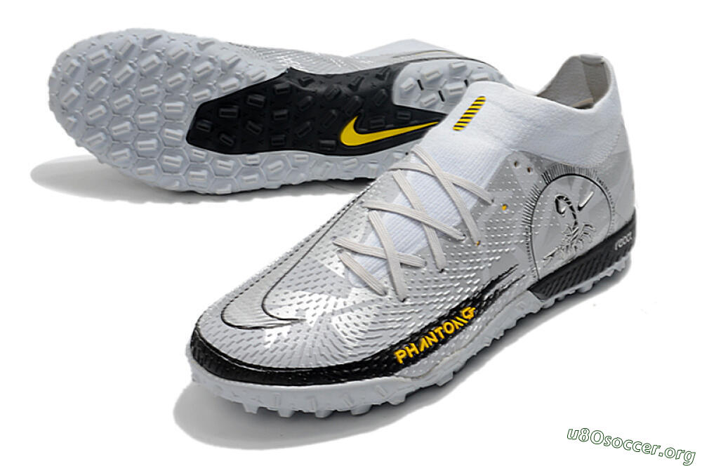 Nike Phantom GT Pro TF Football Shoes - Silver/Black/Yellow 0