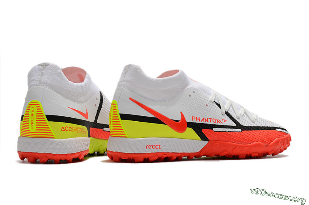 Nike Phantom GT Pro TF Football Shoes - White/Black/Red/Yellow 6