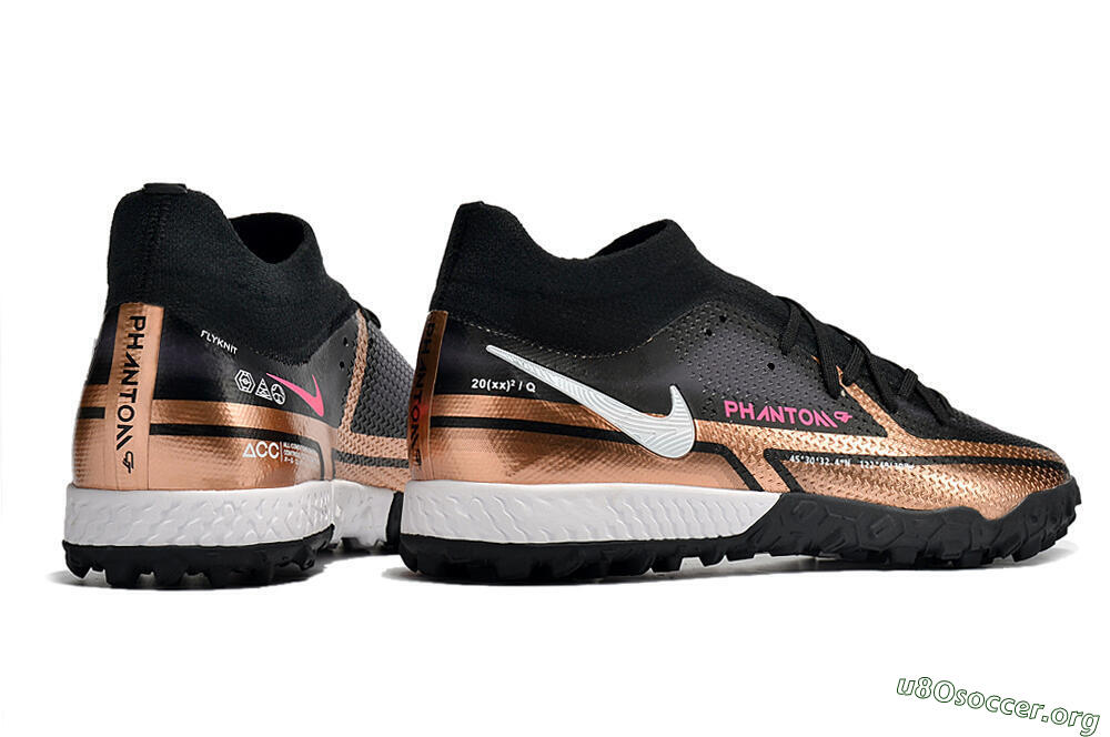 Nike Phantom GT Pro TF Football Shoes - Gold/Black/White 6