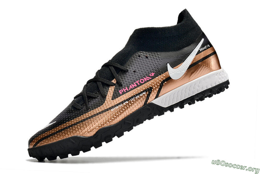 Nike Phantom GT Pro TF Football Shoes - Gold/Black/White 5