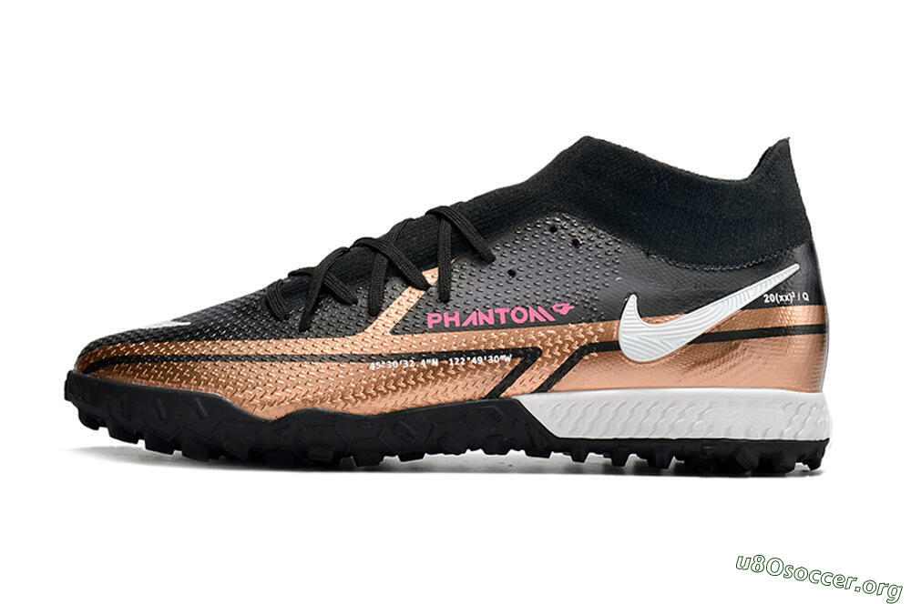 Nike Phantom GT Pro TF Football Shoes - Gold/Black/White 3