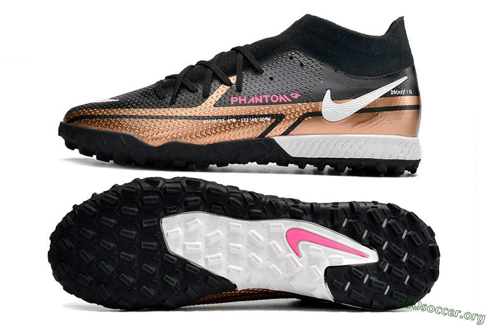 Nike Phantom GT Pro TF Football Shoes - Gold/Black/White 1
