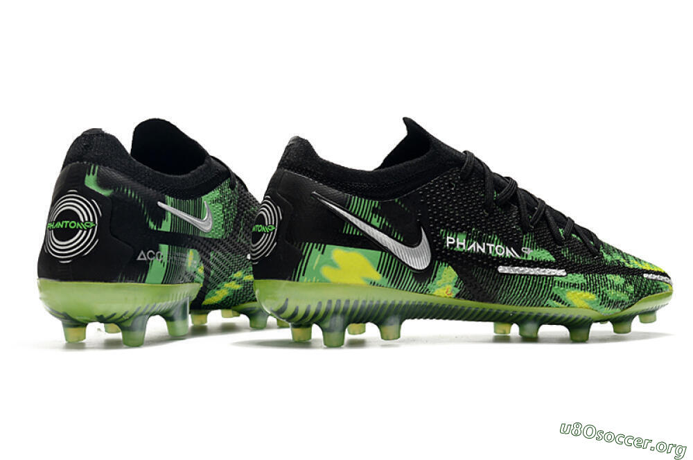 Nike Phantom GT Elite AG Football Boots - Green/Yellow/Black/Silver 5