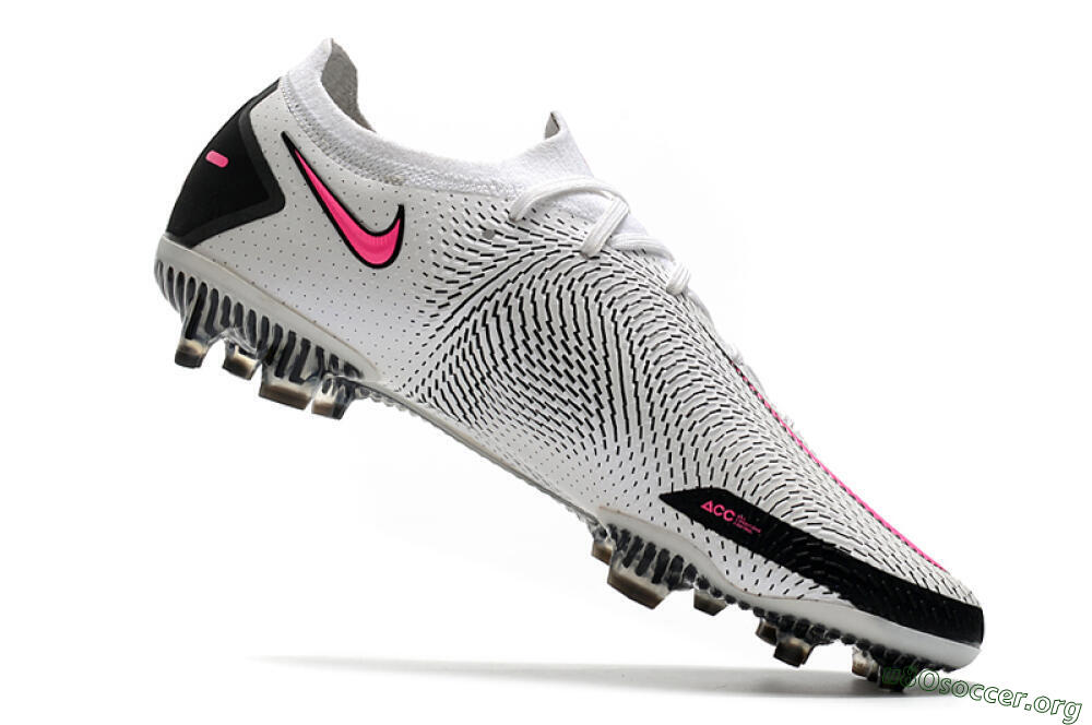 Nike Phantom GT Elite FG Football Boots - White/Black/Pink 4