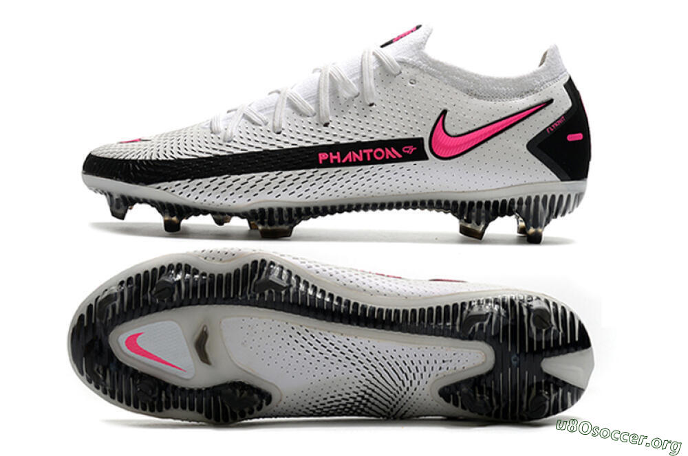 Nike Phantom GT Elite FG Football Boots - White/Black/Pink 1