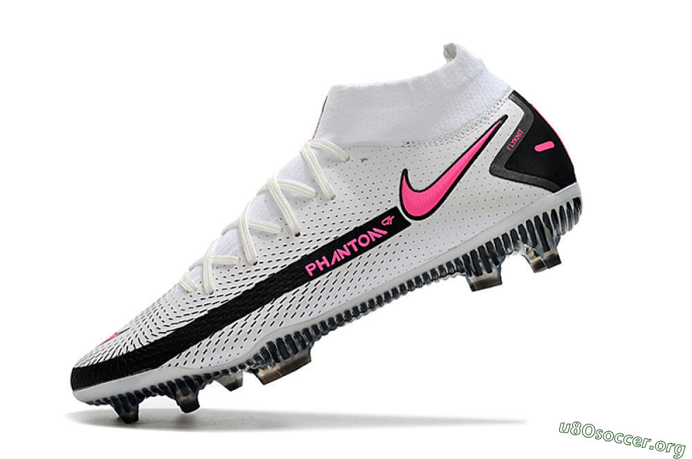 Nike Phantom GT DF Elite FG Football Boots - White/Black/Pink 5