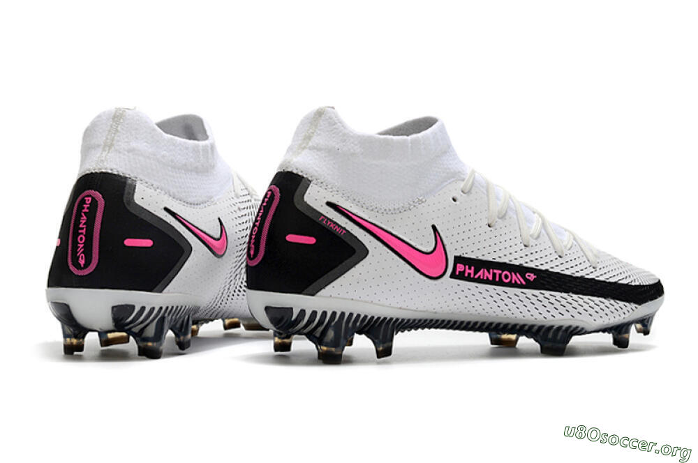 Nike Phantom GT DF Elite FG Football Boots - White/Black/Pink 6