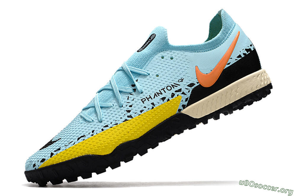 Nike Phantom GT Pro TF Football Shoes - Blue/Yellow/Pink 5