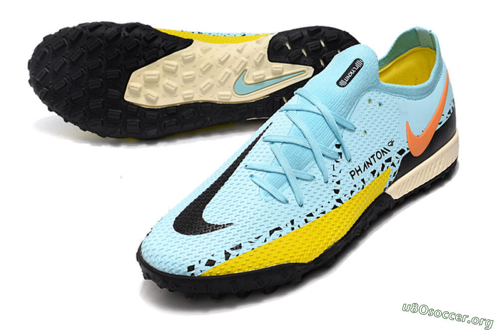 Nike Phantom GT Pro TF Football Shoes - Blue/Yellow/Pink 0