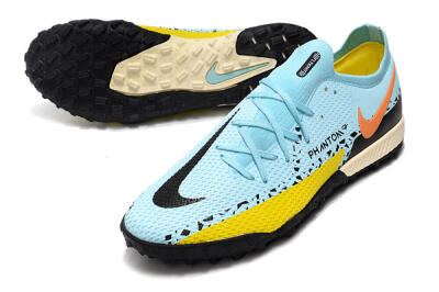 Nike Phantom GT Pro TF Football Shoes - Blue/Yellow/Pink