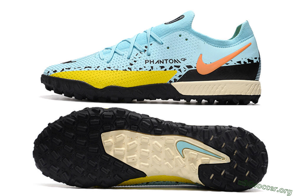 Nike Phantom GT Pro TF Football Shoes - Blue/Yellow/Pink 1