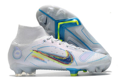 Nike Mercurial Superfly 8 Elite FG Football Boots - White/Blue/Yellow