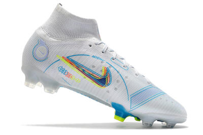 Nike Mercurial Superfly 8 Elite FG Football Boots - White/Blue/Yellow