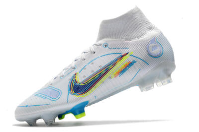 Nike Mercurial Superfly 8 Elite FG Football Boots - White/Blue/Yellow