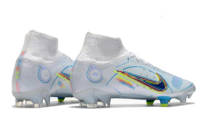 Nike Mercurial Superfly 8 Elite FG Football Boots - White/Blue/Yellow