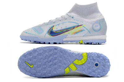 Nike Mercurial Superfly 8 Elite TF Football Shoes - White/Blue/Yellow