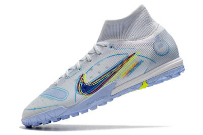 Nike Mercurial Superfly 8 Elite TF Football Shoes - White/Blue/Yellow