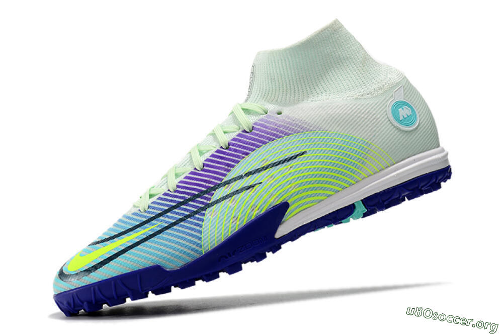 Nike Mercurial Superfly 8 Elite TF Football Shoes - Jade/Yellow/Purple 5