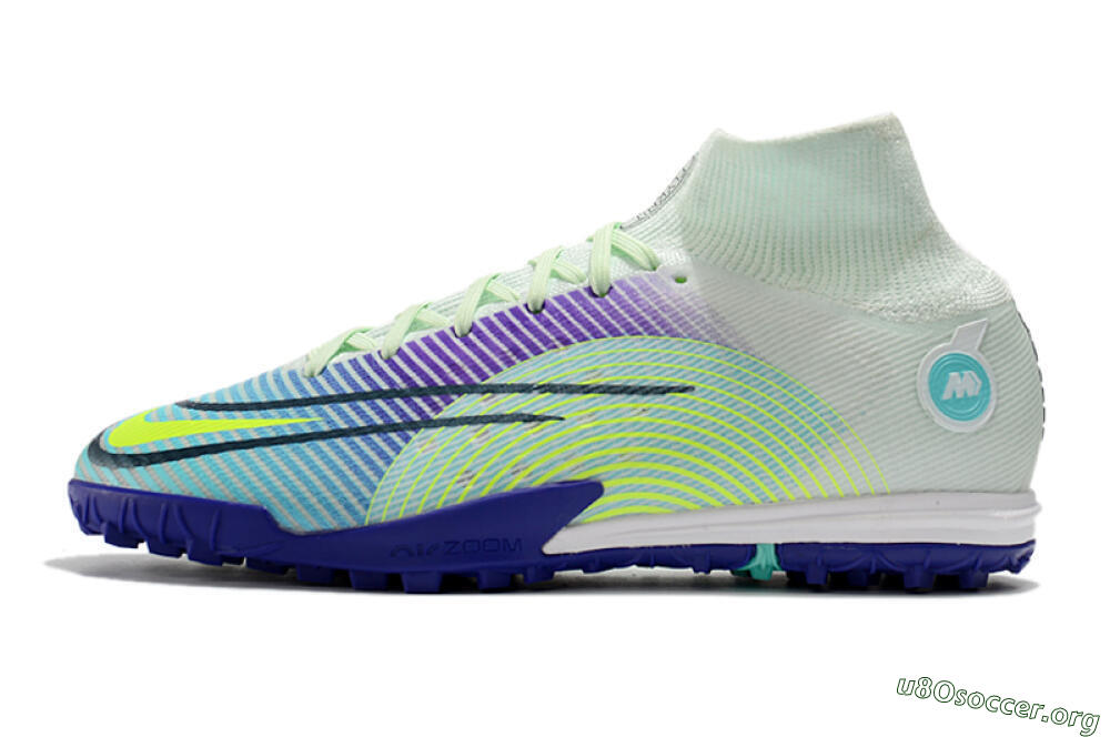 Nike Mercurial Superfly 8 Elite TF Football Shoes - Jade/Yellow/Purple 3