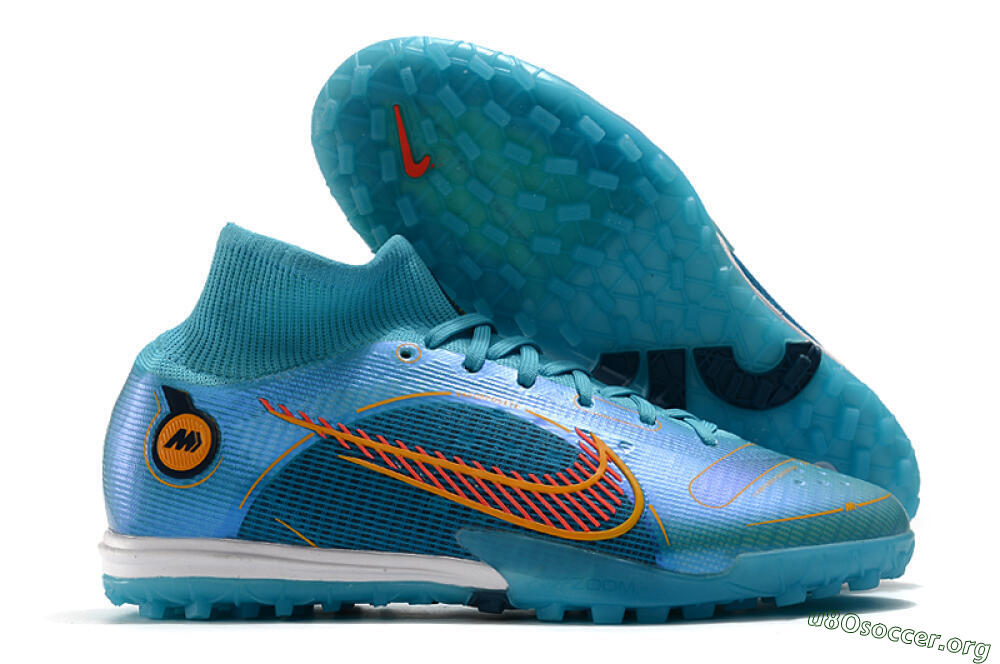 Nike Mercurial Superfly 8 Elite TF Football Shoes - Blue/Red/Yellow 2