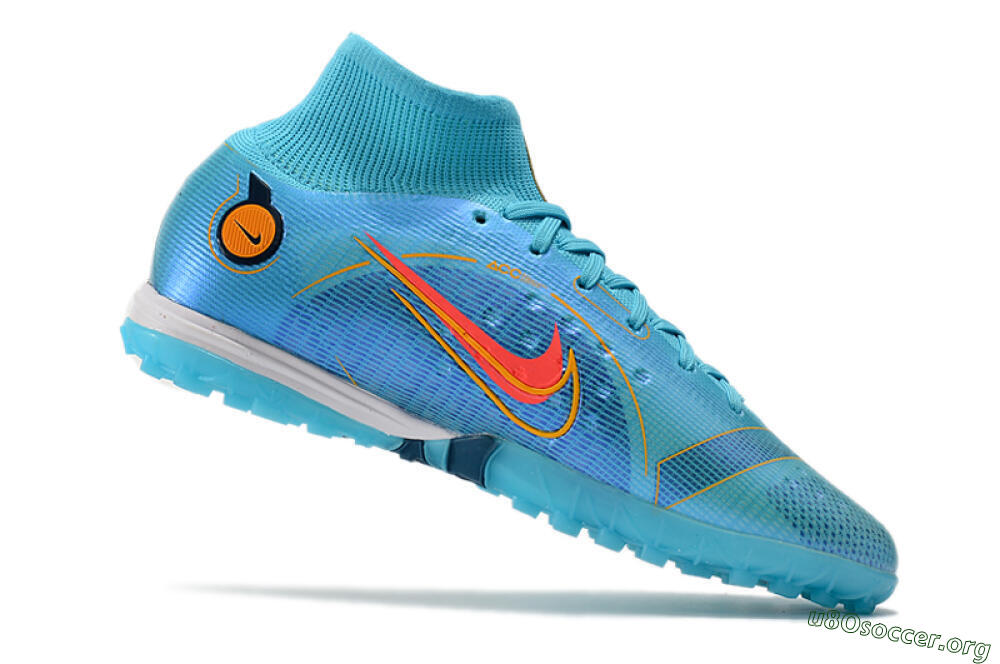 Nike Mercurial Superfly 8 Elite TF Football Shoes - Blue/Red/Yellow 4