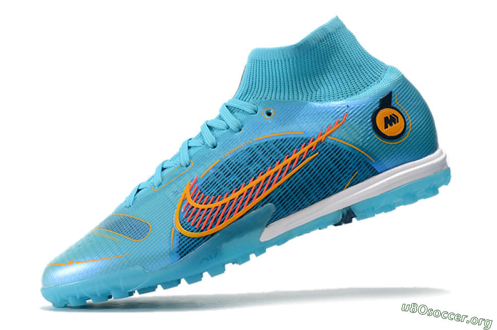 Nike Mercurial Superfly 8 Elite TF Football Shoes - Blue/Red/Yellow 5