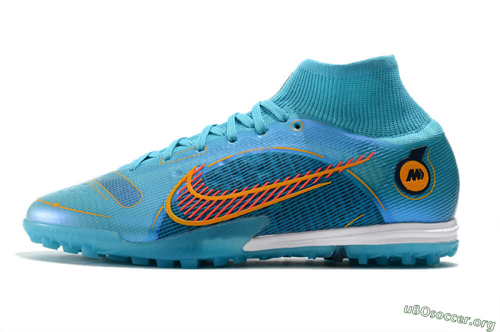 Nike Mercurial Superfly 8 Elite TF Football Shoes - Blue/Red/Yellow 3