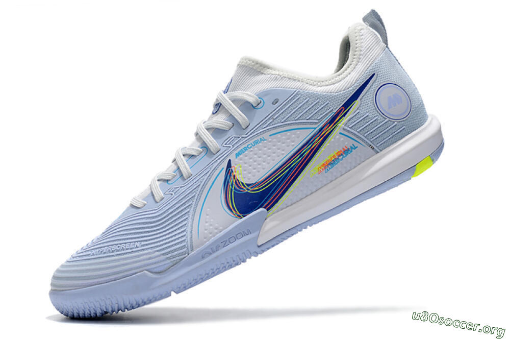 Nike Mercurial Vapor 14 Pro IC Football Shoes - White/Blue/Yellow 5