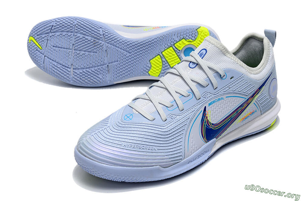 Nike Mercurial Vapor 14 Pro IC Football Shoes - White/Blue/Yellow 0