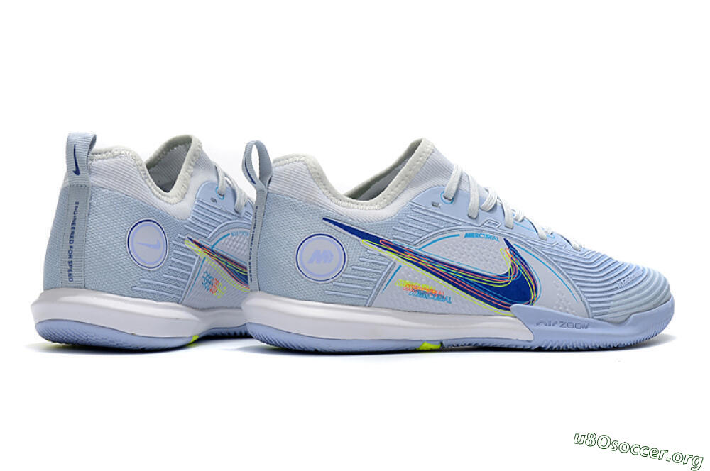 Nike Mercurial Vapor 14 Pro IC Football Shoes - White/Blue/Yellow 6