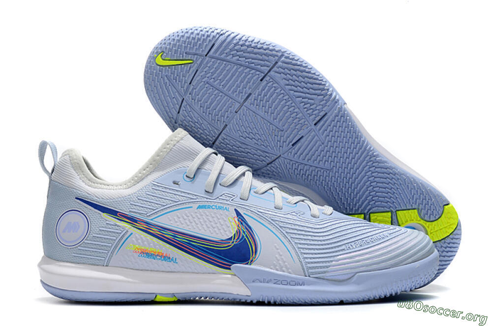 Nike Mercurial Vapor 14 Pro IC Football Shoes - White/Blue/Yellow 2