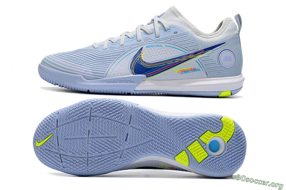 Nike Mercurial Vapor 14 Pro IC Football Shoes - White/Blue/Yellow 1