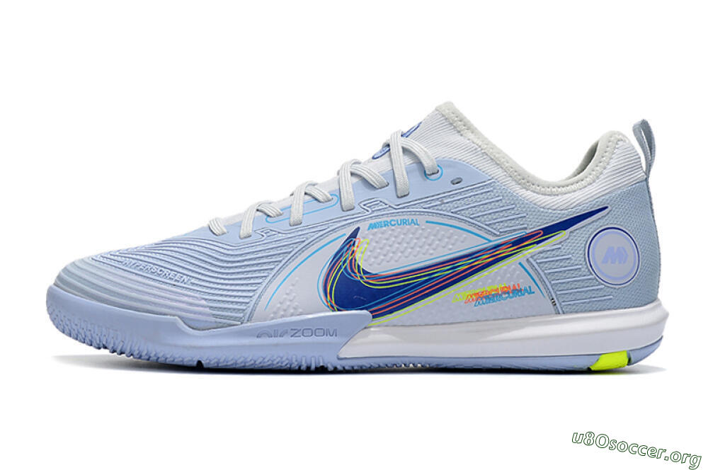 Nike Mercurial Vapor 14 Pro IC Football Shoes - White/Blue/Yellow 3